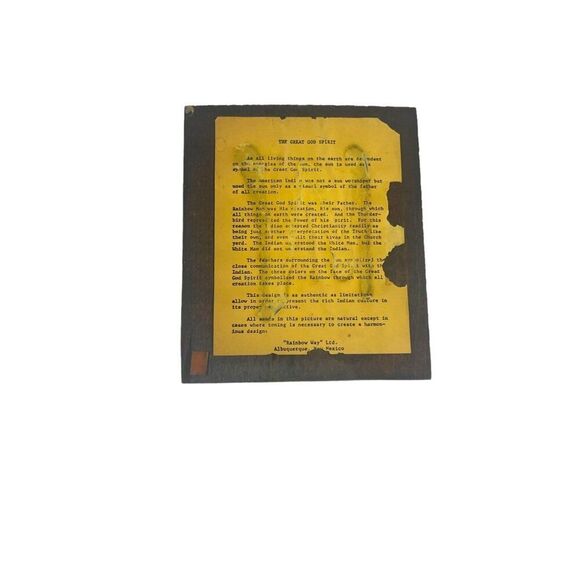 The Great God Spirit Vtg Native American Wall Art Sand Painting Albuquerque NM - Picture 4 of 7